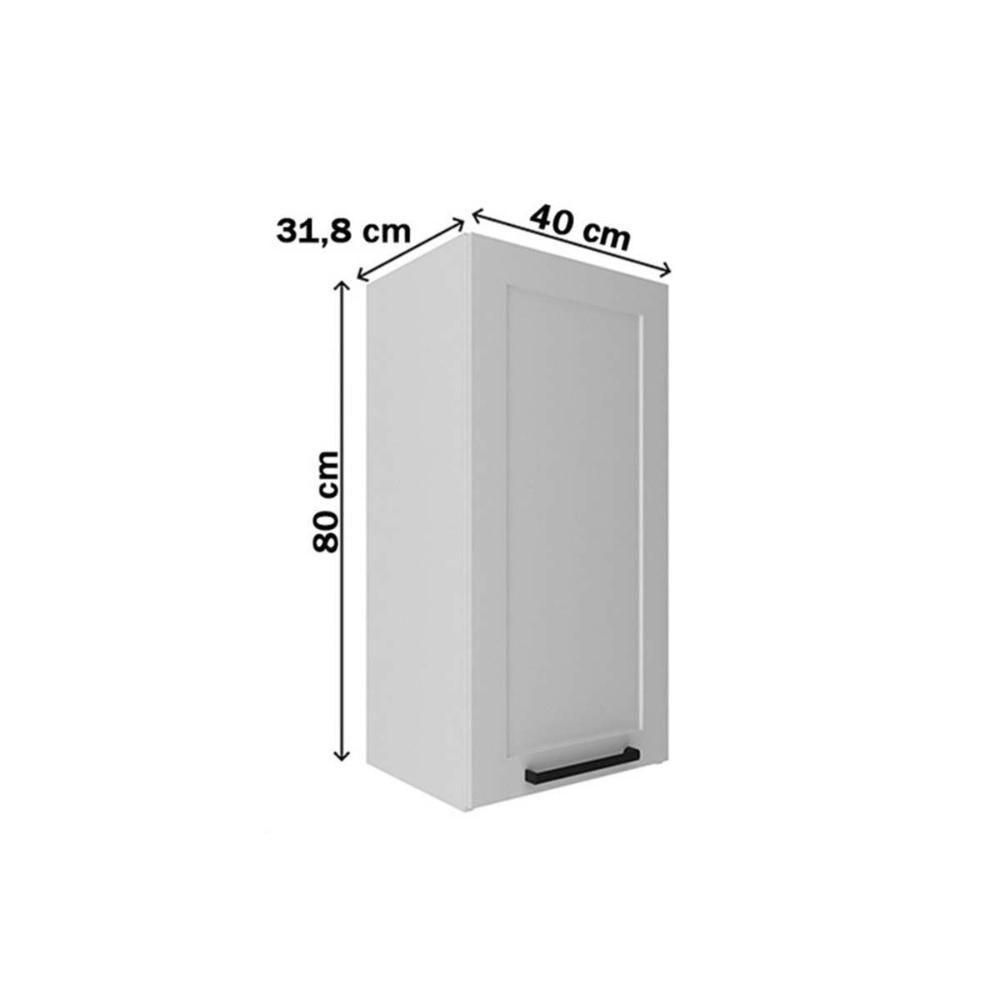 Armário Aéreo P- Cozinha Cz-3315 C- 1 Porta 40cm Branco - Tecno Mobili - 2