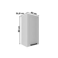 Armário Aéreo P- Cozinha Cz-3315 C- 1 Porta 40cm Branco - Tecno Mobili - 2