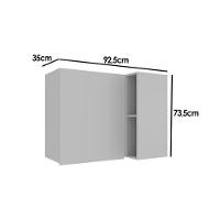 Armário Aéreo P- Cozinha Amsterdam Ph 3106 Canto Reto C- 1 Porta E 2 Nichos 92,5cm Grafite - Herval - 5