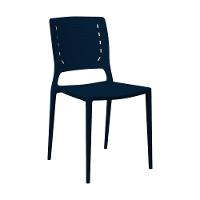Cadeira Empilhável Saturno Azul Marinho Em Polipropileno Acrilys - 1