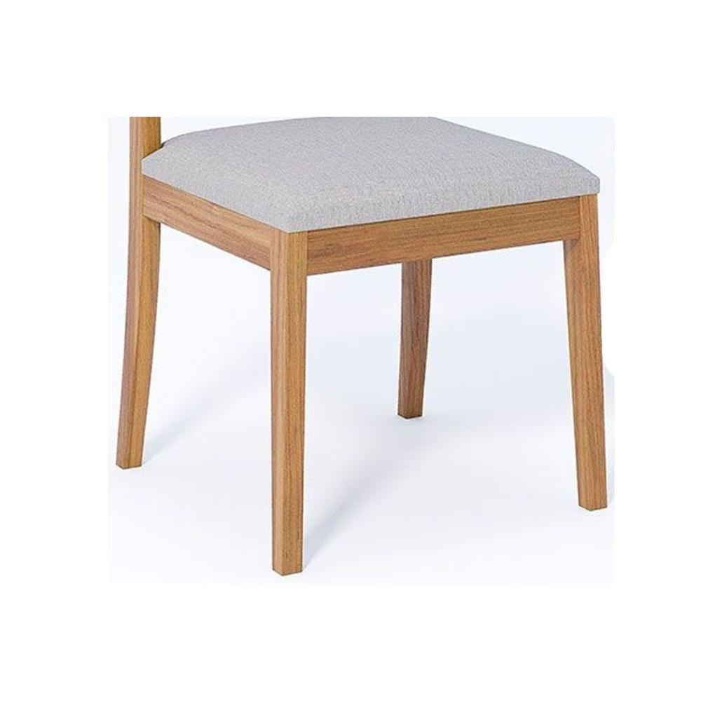 Cadeira Sala De Jantar Buriti Kit 2 Un Carvalho-linho Cinza-tela - Cimol - 5