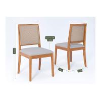 Cadeira Sala De Jantar Buriti Kit 2 Un Carvalho-linho Cinza-tela - Cimol - 3