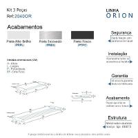 Kit De Acessórios Duplo Para Banheiro Alto Brilho Orion 3 Peças Prata 2040or - 7