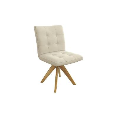 Cadeira Sala De Jantar Nice 1c001ca Premium Madeira Maciça 1 Un Carvalho-linho Bege Argila - Kappesberg