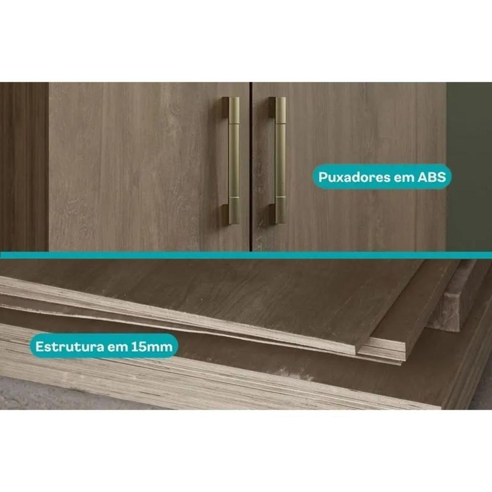 Armário Multiuso Casal 626 C- 2 Portas E Pés Branco - Carraro - 8