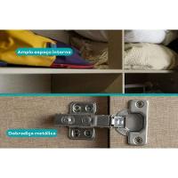 Armário Multiuso Casal 626 C- 2 Portas E Pés Branco - Carraro - 7