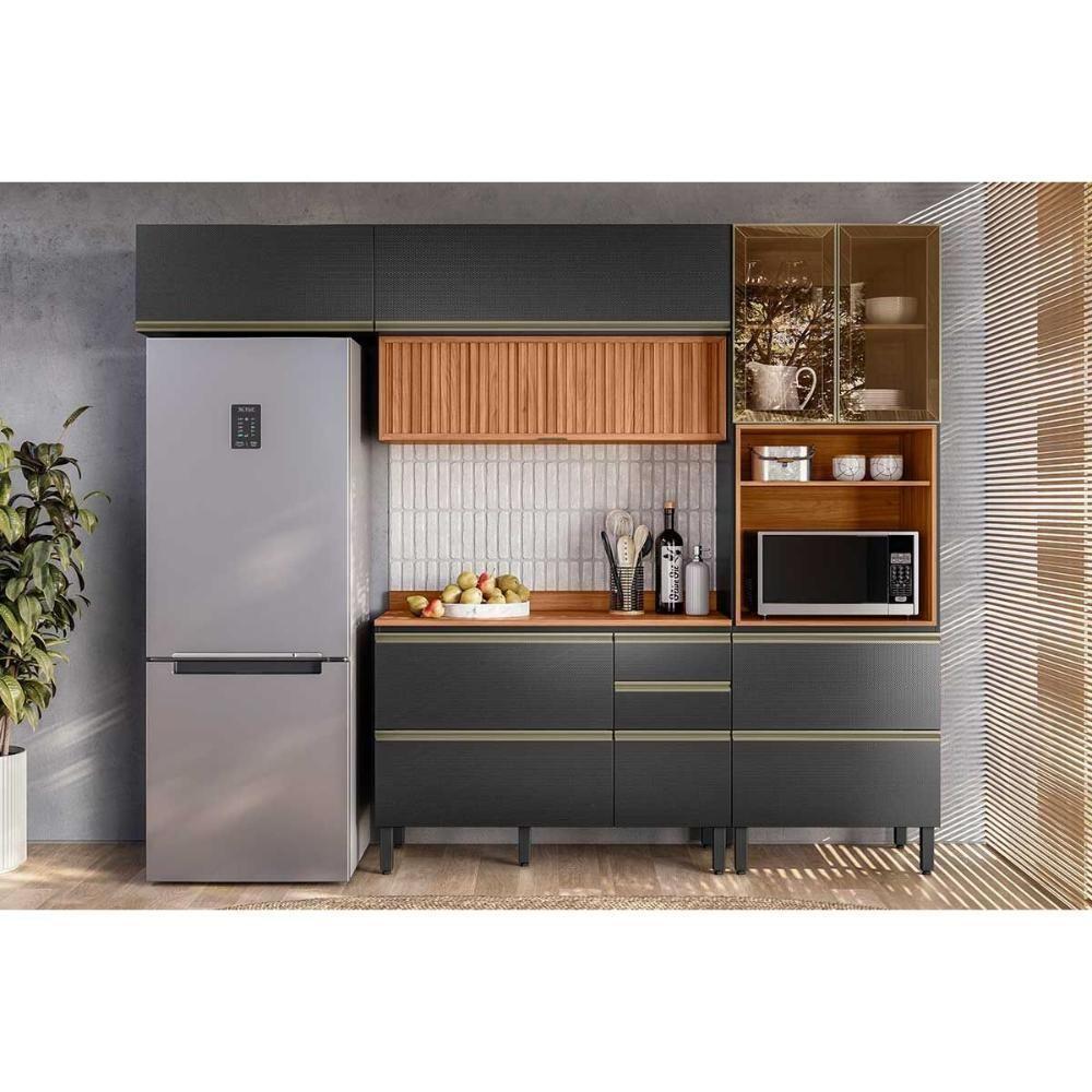 Armário Aéreo P- Cozinha Proença C- 1 Porta Basculante 80cm Nogueira-carbono Prime Tx - Demóbile - 8