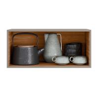 Armário Aéreo P- Cozinha Proença C- 1 Porta Basculante 80cm Nogueira-carbono Prime Tx - Demóbile