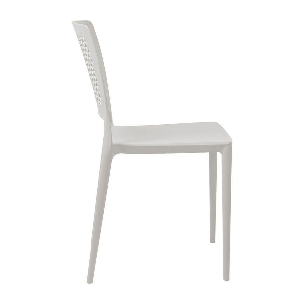 Cadeira Empilhável Vênus Cinza Claro Em Polipropileno Acrilys - 2