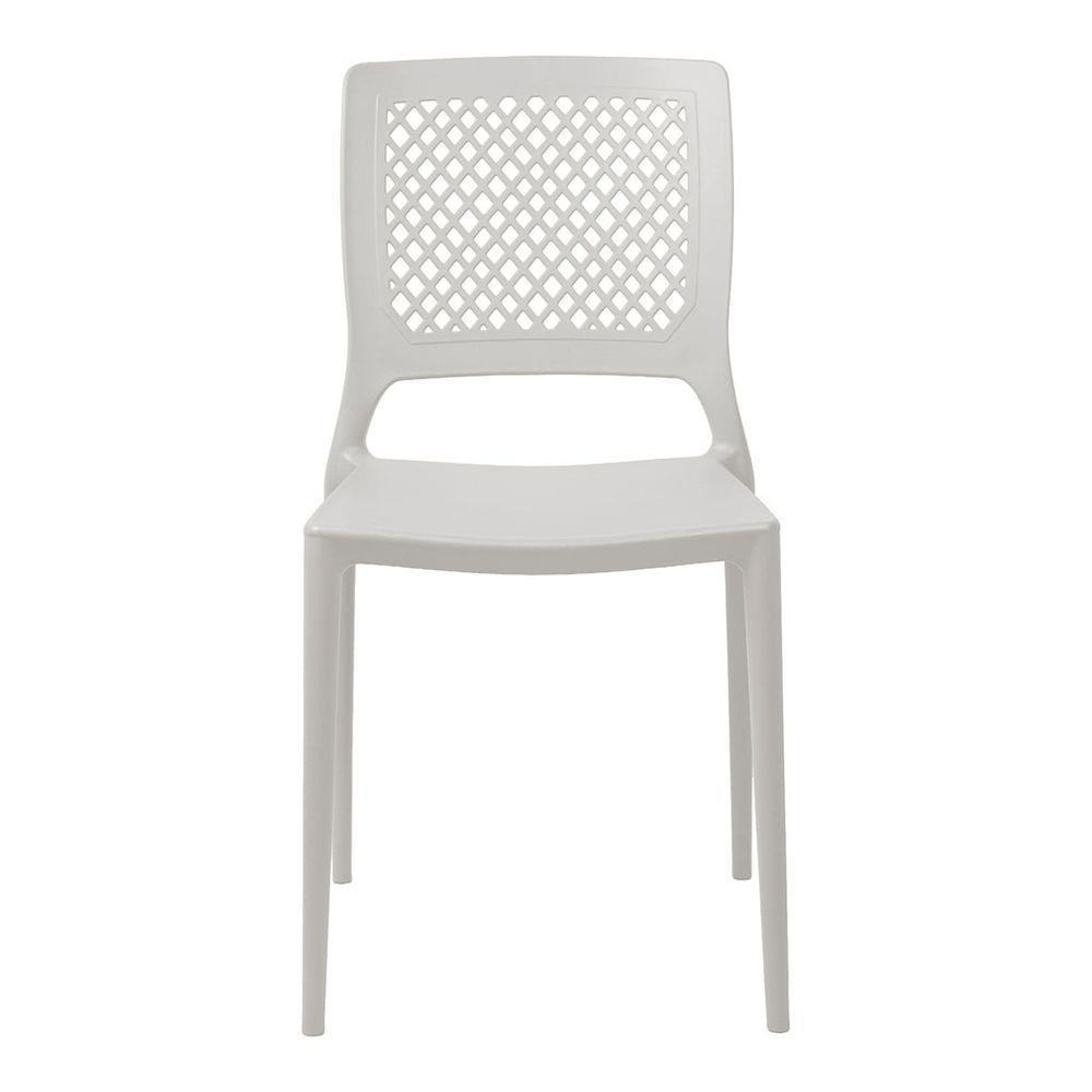 Cadeira Empilhável Vênus Cinza Claro Em Polipropileno Acrilys - 3