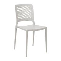 Cadeira Empilhável Vênus Cinza Claro Em Polipropileno Acrilys - 1