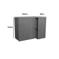 Armário Aéreo P- Cozinha Denver Ph 3106 Canto Reto C- 1 Porta Ripada E 2 Nichos 92,5cm Freijo Rocks - Herval