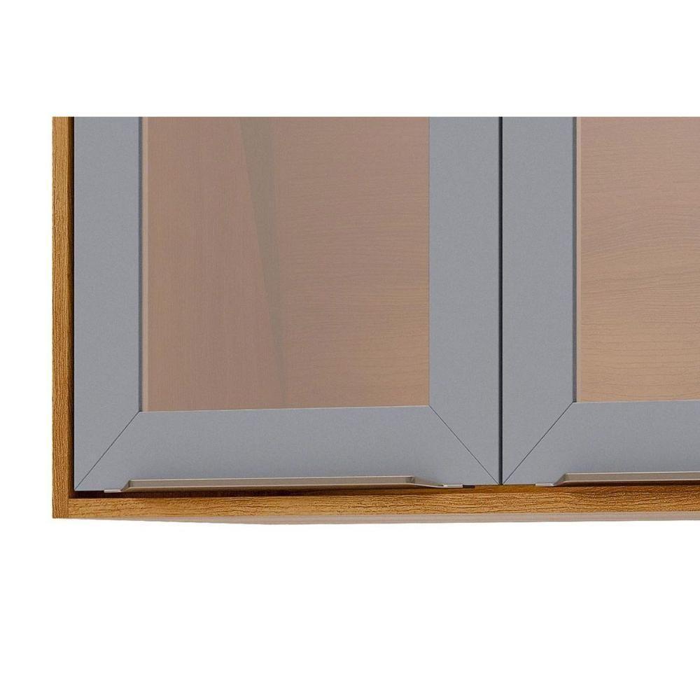 Armário Aéreo P- Cozinha Brilhante C- 2 Portas 80cm Cinamomo-off White - Mgm - 4