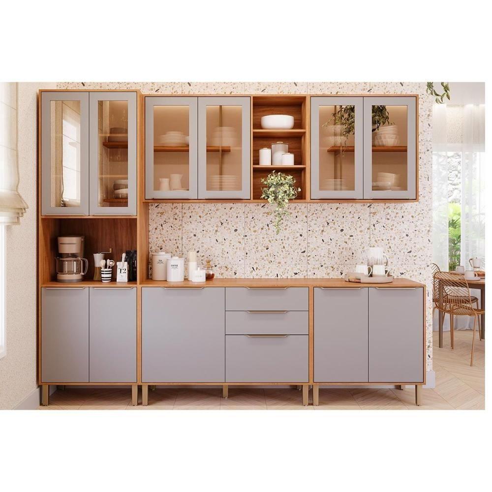 Armário Aéreo P- Cozinha Brilhante C- 2 Portas 80cm Cinamomo-off White - Mgm - 7