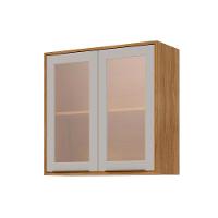 Armário Aéreo P- Cozinha Brilhante C- 2 Portas 80cm Cinamomo-off White - Mgm - 1