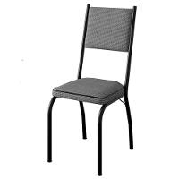 Cadeira Tubular Europa 258 Preto Assento Platina Artef Platina - 1
