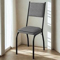 Cadeira Tubular Europa 258 Preto Assento Platina Artef Platina - 2