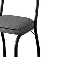 Cadeira Tubular Europa 258 Preto Assento Platina Artef Platina