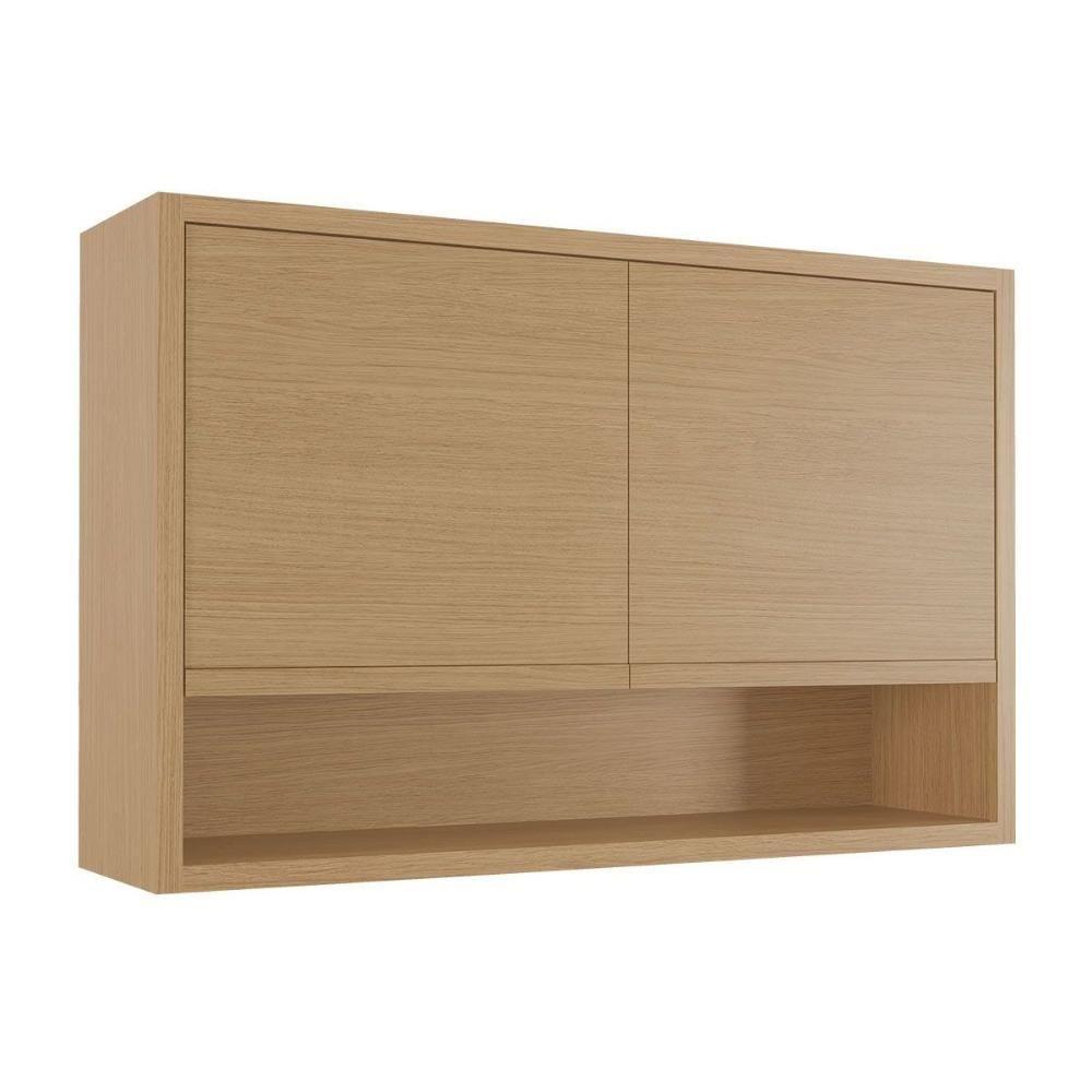 Armário Aéreo P- Cozinha Condessa C- 2 Portas Basculantes 120cm Carvalho-greice - Nesher - 1