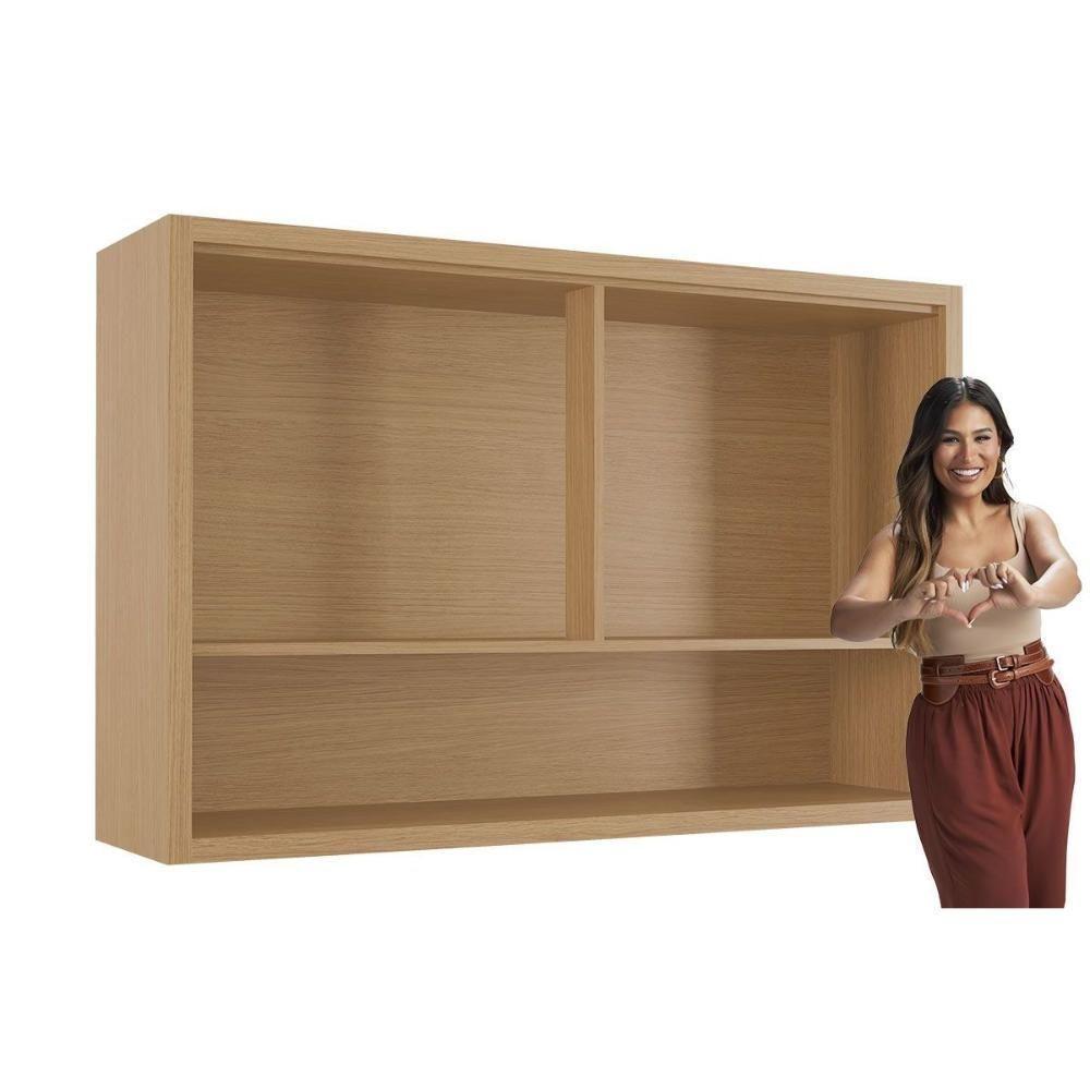 Armário Aéreo P- Cozinha Condessa C- 2 Portas Basculantes 120cm Carvalho-greice - Nesher - 5