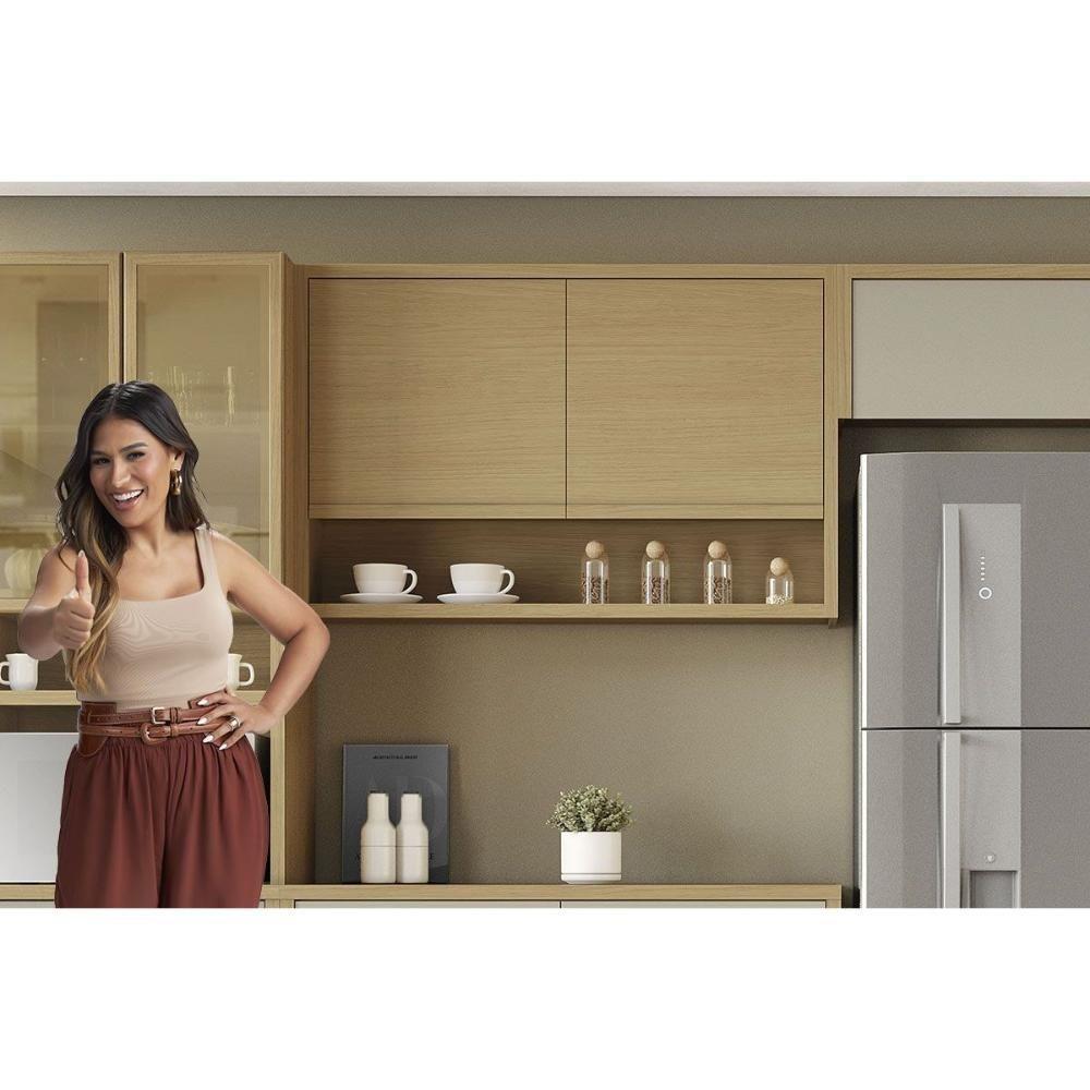 Armário Aéreo P- Cozinha Condessa C- 2 Portas Basculantes 120cm Carvalho-greice - Nesher - 6