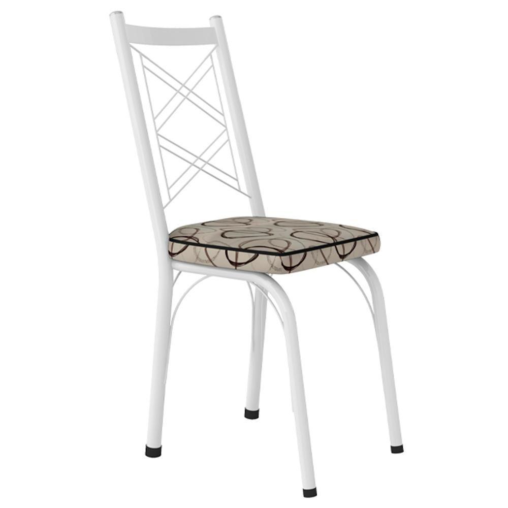 Cadeira Tubular Europa 143 Branco Assento Madeira Cedro Artef Madeira Cedro - 1