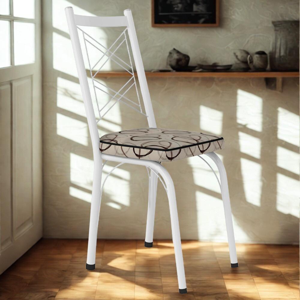 Cadeira Tubular Europa 143 Branco Assento Madeira Cedro Artef Madeira Cedro - 2