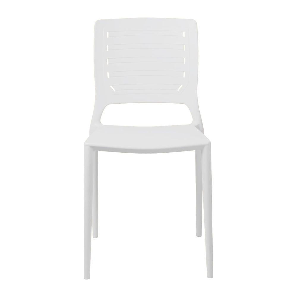 Cadeira Empilhável Saturno Branca Em Polipropileno Acrilys - 3