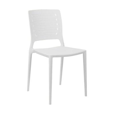 Cadeira Empilhável Saturno Branca Em Polipropileno Acrilys
