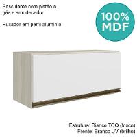 Armario Aereo Basc Mdf 70 Cm Kali 16339 Bianco Toq Branco Uv Nicioli Bianco Toq Branco Uv