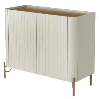 Buffet Sala De Jantar 2 Portas Brise 1 Gaveta Pés Industrial Dourado Naim I03 Luna Louro - Lyam - 6