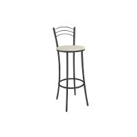 Banqueta Sala De Jantar Petra 1b700prf Aço 1 Un Preto-ano Bege - Kappesberg - 1