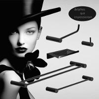 Kit Acessórios Para Banheiro Preto Fosco 5 Peças Grego Metal 2190or - 2