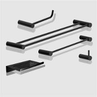 Kit Acessórios Para Banheiro Preto Fosco 5 Peças Grego Metal 2190or - 3