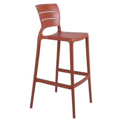 Cadeira Tramontina Amelia Alta Bar Em Polipropileno E Fibra De Vidro Terracota Tramontina