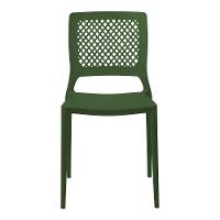 Cadeira Empilhável Vênus Verde Musgo Em Polipropileno Acrilys - 3