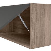 Armario Aereo Basc Mdf 60 Cm Kali 16337 Carvalho Toq Chumbo Nicioli Carvalho Toq Chumbo - 6