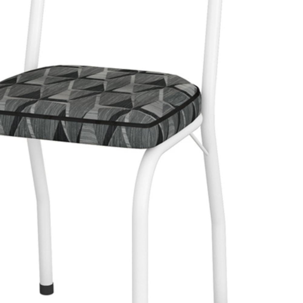 Cadeira Tubular Europa 258 Branco Assento Mosaico Silver Artef Mosaico Silver - 4