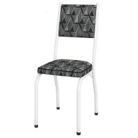 Cadeira Tubular Europa 258 Branco Assento Mosaico Silver Artef Mosaico Silver - 1