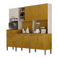 Armário Cozinha Lira Plus 9 Portas 2 Gvts Nicho Mobilihouse Off White Acetinado/cinamomo - 2