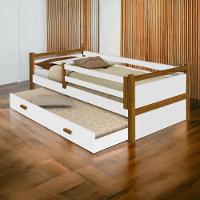 Cama Infantil Diana Branco/mel C/ Auxiliar - 1