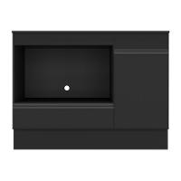 Balcão Cozinha Para Cooktop E Forno 105cm 1 Porta 1 Gaveta Com Rodapé Veneza Multimóveis Mp2295 - Preto - 8