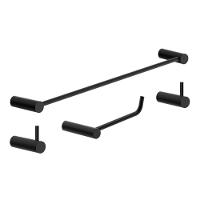 Kit Acessório Para Banheiro Preto Fosco 4 Peças Grego Metal 2050or - 1