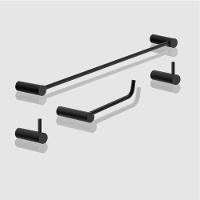 Kit Acessório Para Banheiro Preto Fosco 4 Peças Grego Metal 2050or - 3