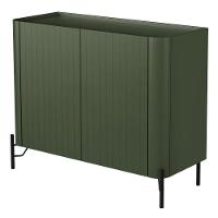 Buffet Sala De Jantar 2 Portas Brise 1 Gaveta Pés Industrial Preto Naim I03 Musgo - Lyam - 5