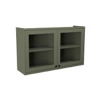 Armário Aéreo P- Cozinha évora Ph 3122 C- 2 Portas C- Vidro 120cm Verde - Herval - 1