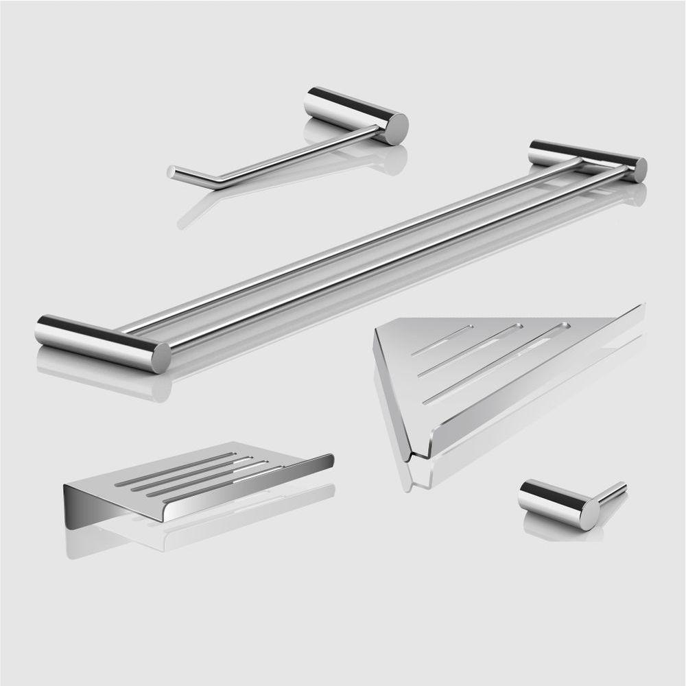 Kit Acessórios Para Banheiro Escovado 5 Peças Grego Metal 2102or - 3