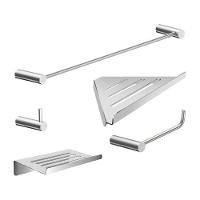 Kit Acessórios Para Banheiro Escovado 5 Peças Grego Metal 2102or - 1