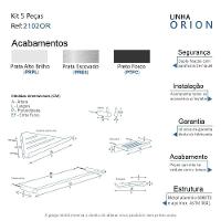 Kit Acessórios Para Banheiro Escovado 5 Peças Grego Metal 2102or - 9