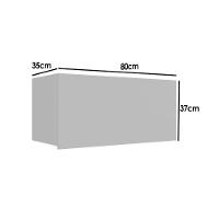 Armário Aéreo P- Cozinha Amsterdam Ph 3104 C- 1 Porta Basculante 80cm Grafite - Herval